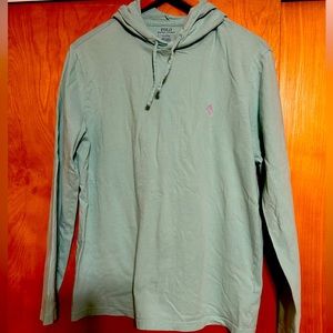 Polo hooded long sleeved pullover